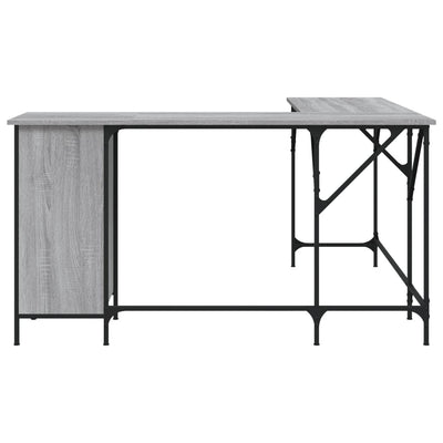 Työpöytä harmaa Sonoma 141x141x75 cm tekninen puu