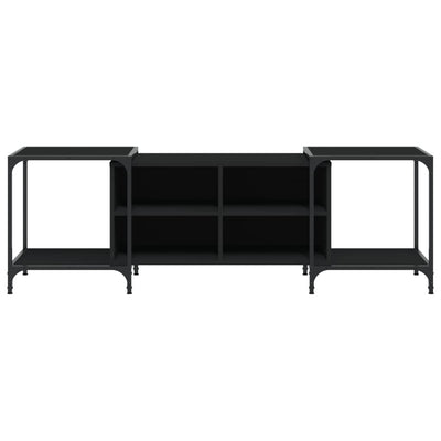 TV-taso musta 153x37x50 cm tekninen puu