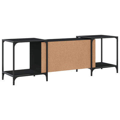 TV-taso musta 153x37x50 cm tekninen puu