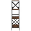 Ruskea tammi kirjahylly Cerneleac 59x35x132cm (4 kerrosta, puinen)