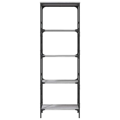 Harmaa kirjahylly Cerneleac 59x35x171cm (5 kerrosta sonoma puinen)