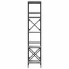 Harmaa kirjahylly Cerneleac 59x35x171cm (5 kerrosta sonoma puinen)
