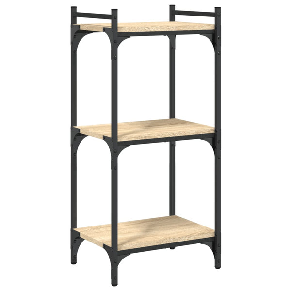 Kirjahylly 3 kerrosta Sonoma-tammi 40x30x86 cm tekninen puu