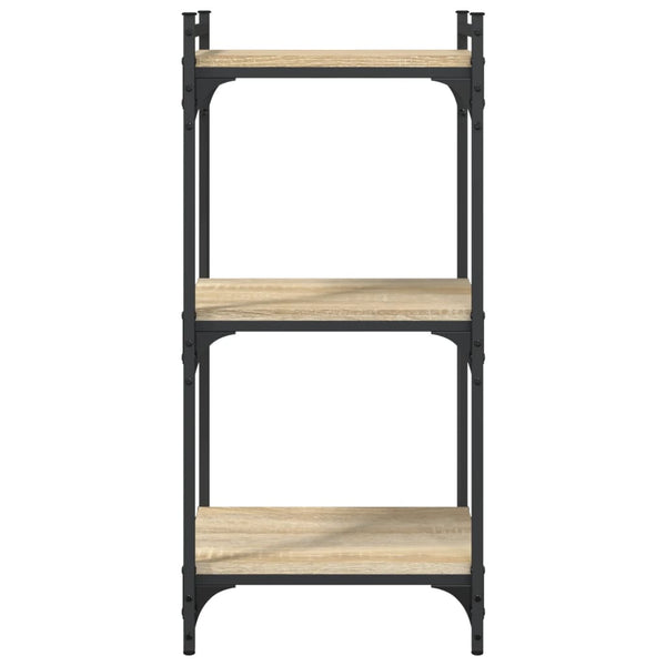 Kirjahylly 3 kerrosta Sonoma-tammi 40x30x86 cm tekninen puu