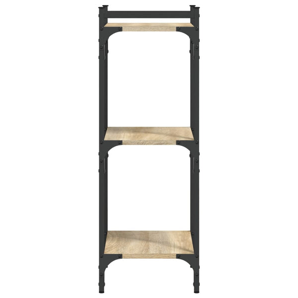 Kirjahylly 3 kerrosta Sonoma-tammi 40x30x86 cm tekninen puu