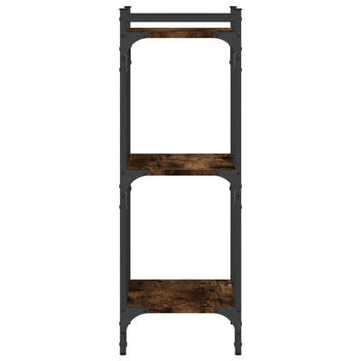 Kirjahylly 3 kerrosta savutammi 40x30x86 cm tekninen puu