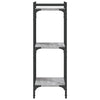 Harmaa kirjahylly Mazer 40x30x86cm (3 kerrosta sonoma puinen)