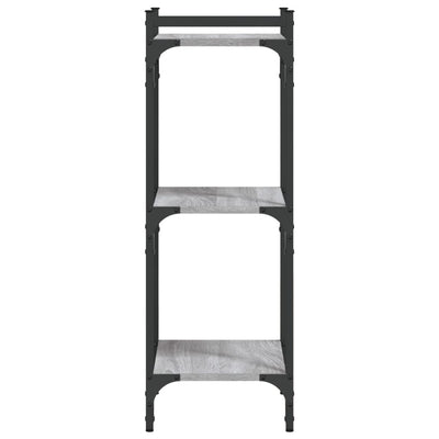 Harmaa kirjahylly Mazer 40x30x86cm (3 kerrosta sonoma puinen)