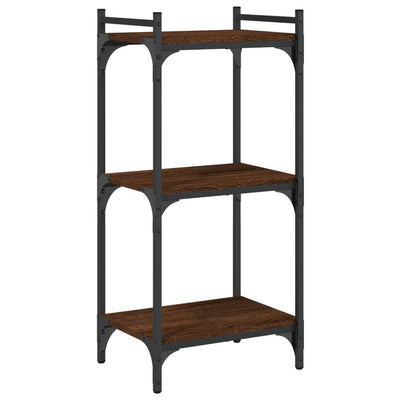 Kirjahylly 3 kerrosta ruskea tammi 40x30x86 cm tekninen puu