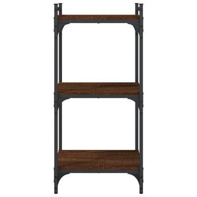 Kirjahylly 3 kerrosta ruskea tammi 40x30x86 cm tekninen puu
