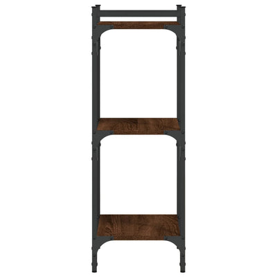 Kirjahylly 3 kerrosta ruskea tammi 40x30x86 cm tekninen puu