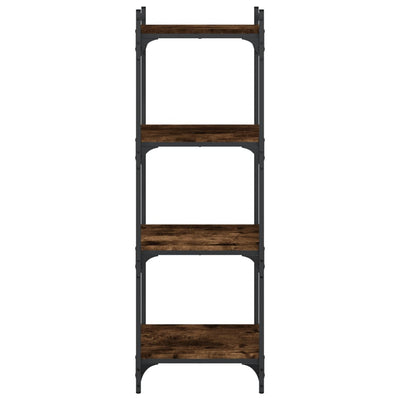 Kirjahylly 4 kerrosta savutammi 40x30x120 cm tekninen puu