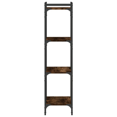 Kirjahylly 4 kerrosta savutammi 40x30x120 cm tekninen puu