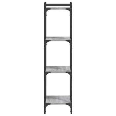 Harmaa kirjahylly Mazer 40x30x120cm (4 kerrosta sonoma puinen)