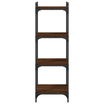 Kirjahylly 4 kerrosta ruskea tammi 40x30x120 cm tekninen puu