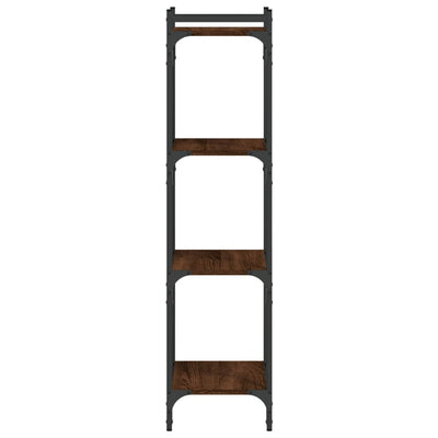 Kirjahylly 4 kerrosta ruskea tammi 40x30x120 cm tekninen puu