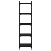 Musta kirjahylly Mazer 40x30x154cm (5 kerrosta, puinen)