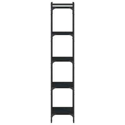 Musta kirjahylly Mazer 40x30x154cm (5 kerrosta, puinen)