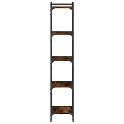 Kirjahylly 5 kerrosta savutammi 40x30x154 cm tekninen puu