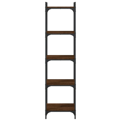 Ruskea tammi kirjahylly Mazer 40x30x154cm (5 kerrosta, puinen)