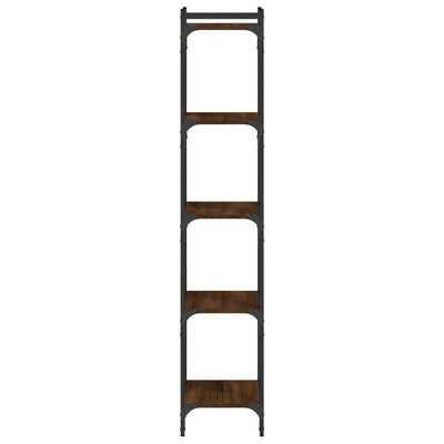 Ruskea tammi kirjahylly Mazer 40x30x154cm (5 kerrosta, puinen)