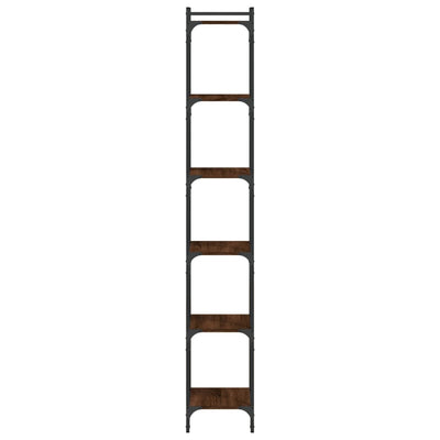 Ruskea tammi kirjahylly Mazer 40x30x188cm (6 kerrosta, puinen)
