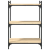 Kirjahylly 3 kerrosta Sonoma-tammi 60x30x86 cm tekninen puu