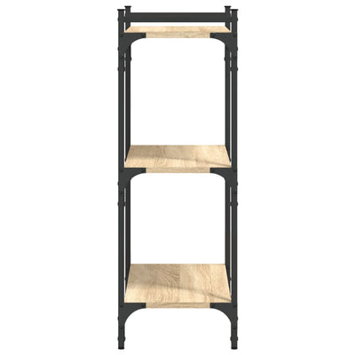 Kirjahylly 3 kerrosta Sonoma-tammi 60x30x86 cm tekninen puu