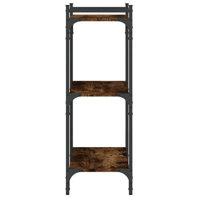 Kirjahylly 3 kerrosta savutammi 60x30x86 cm tekninen puu