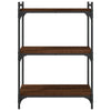 Kirjahylly 3 kerrosta ruskea tammi 60x30x86 cm tekninen puu