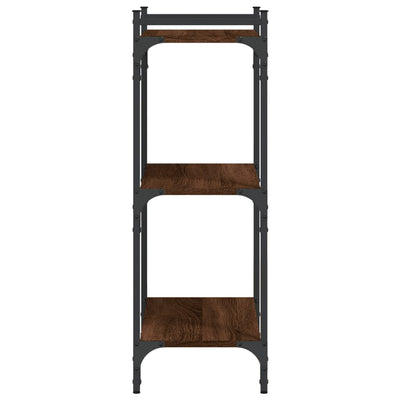 Kirjahylly 3 kerrosta ruskea tammi 60x30x86 cm tekninen puu