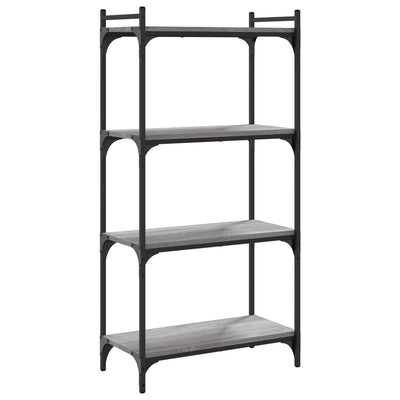 Harmaa kirjahylly Mazer 60x30x120cm (4 kerrosta sonoma puinen)