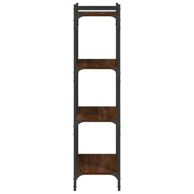Kirjahylly 4 kerrosta ruskea tammi 60x30x120 cm tekninen puu