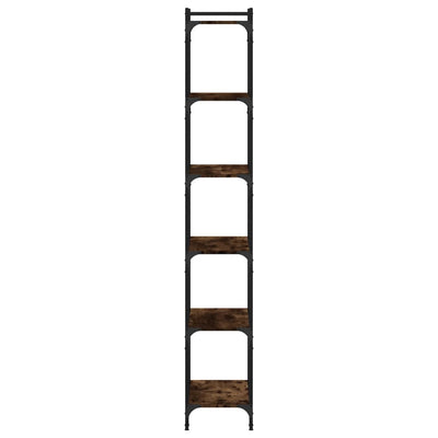 Kirjahylly 6 kerrosta savutammi 60x30x188 cm tekninen puu