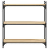 Kirjahylly 3 kerrosta Sonoma-tammi 80x30x86 cm tekninen puu