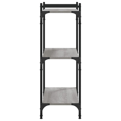 Kirjahylly 3 kerrosta harmaa Sonoma 80x30x86 cm tekninen puu