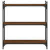 Kirjahylly 3 kerrosta ruskea tammi 80x30x86 cm tekninen puu