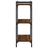 Kirjahylly 3 kerrosta ruskea tammi 80x30x86 cm tekninen puu