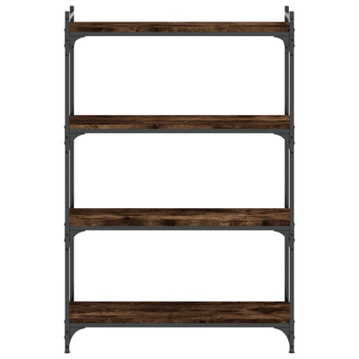 Kirjahylly 4 kerrosta savutammi 80x30x120 cm tekninen puu