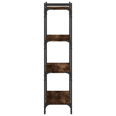 Kirjahylly 4 kerrosta savutammi 80x30x120 cm tekninen puu