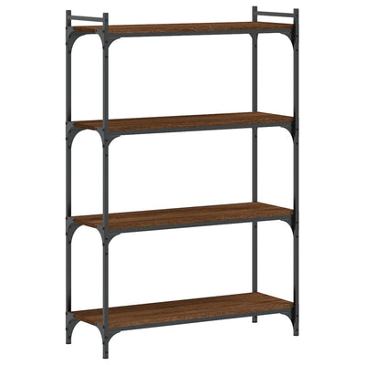Kirjahylly 4 kerrosta ruskea tammi 80x30x120 cm tekninen puu