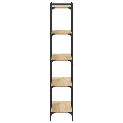 Kirjahylly 5 kerrosta Sonoma-tammi 80x30x154 cm tekninen puu