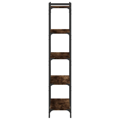Kirjahylly 5 kerrosta savutammi 80x30x154 cm tekninen puu