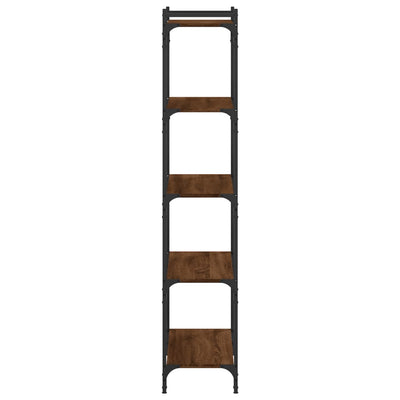 Kirjahylly 5 kerrosta ruskea tammi 80x30x154 cm tekninen puu