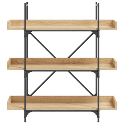 Kirjahylly 3 tasoa Sonoma-tammi 100x33x108,5 cm tekninen puu
