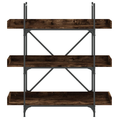 Kirjahylly 3 tasoa savutammi 100x33x108,5 cm tekninen puu