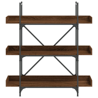 Kirjahylly 3 tasoa ruskea tammi 100x33x108,5 cm tekninen puu