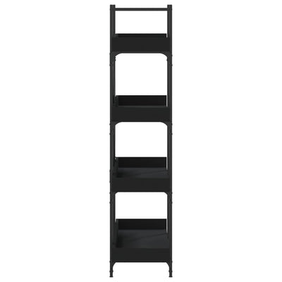 Kirjahylly 4 tasoa musta 100x33x145,5 cm tekninen puu