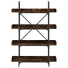 Kirjahylly 4 tasoa savutammi 100x33x145,5 cm tekninen puu