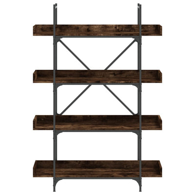 Kirjahylly 4 tasoa savutammi 100x33x145,5 cm tekninen puu